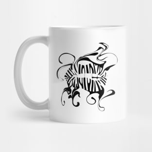 Black and white lips design. Mug